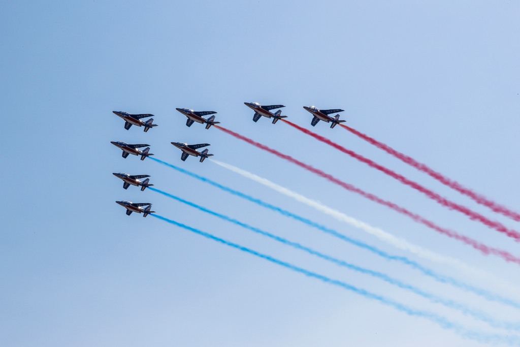 Előkészületek a Forma-1-es Francia Nagydíjra, légibemutató 