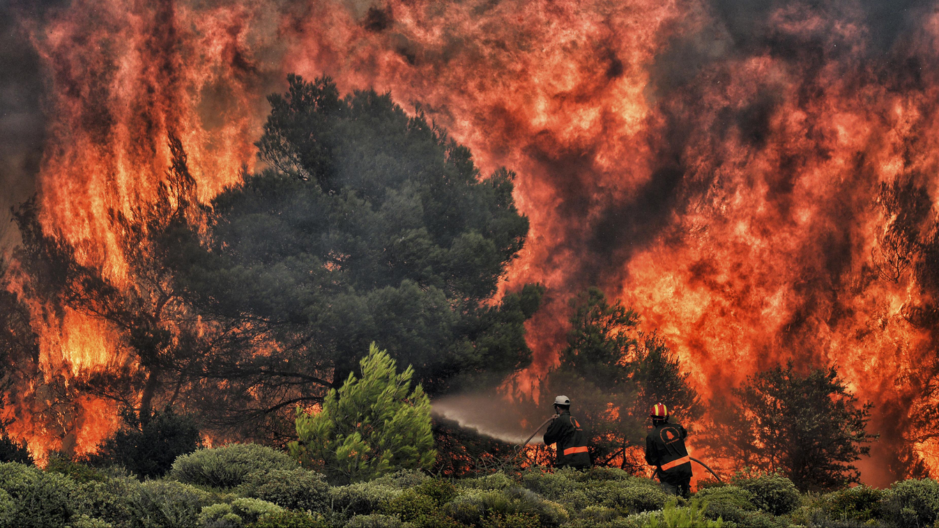 Erdőtűz Görögországban, 2018.07.23. 