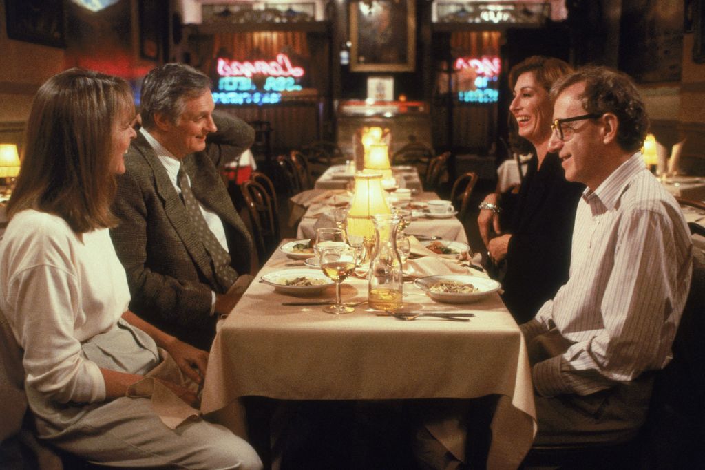 Manhattan Murder Mystery Cinema two couples Horizontal MAN WOMAN RESTAURANT DINNER SQUARE FORMAT 
