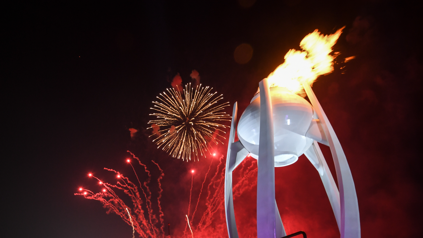 TOPSHOTS Horizontal WINTER OLYMPIC GAMES OPENING CEREMONY FIREWORKS 