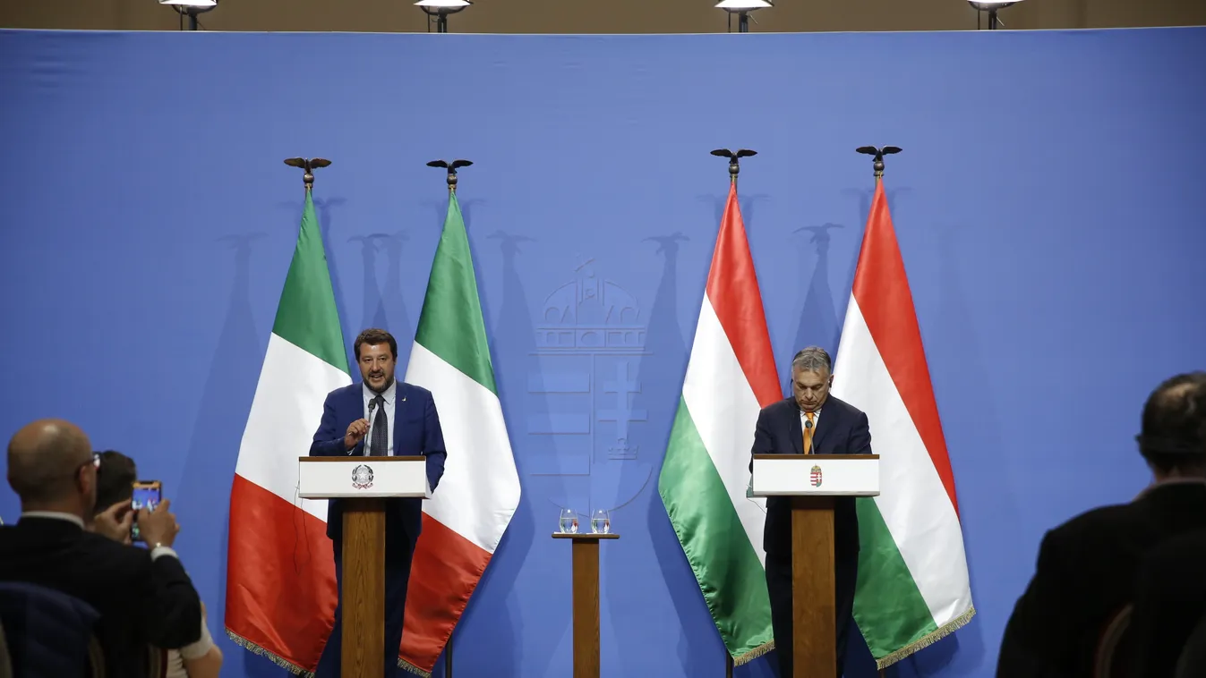 Matteo Salvini, Olasz miniszterelnök-helyettes, Orbán Viktor, 2019.05.02. 