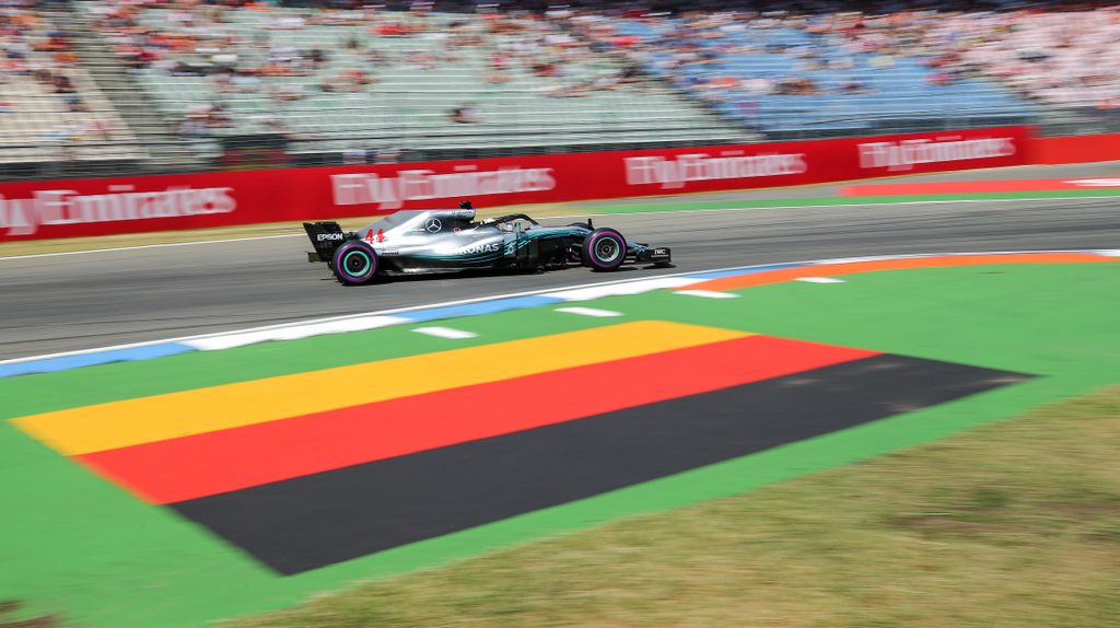 A Forma-1-es Német Nagydíj pénteki napja, Lewis Hamilton, Mercedes-AMG Petronas 