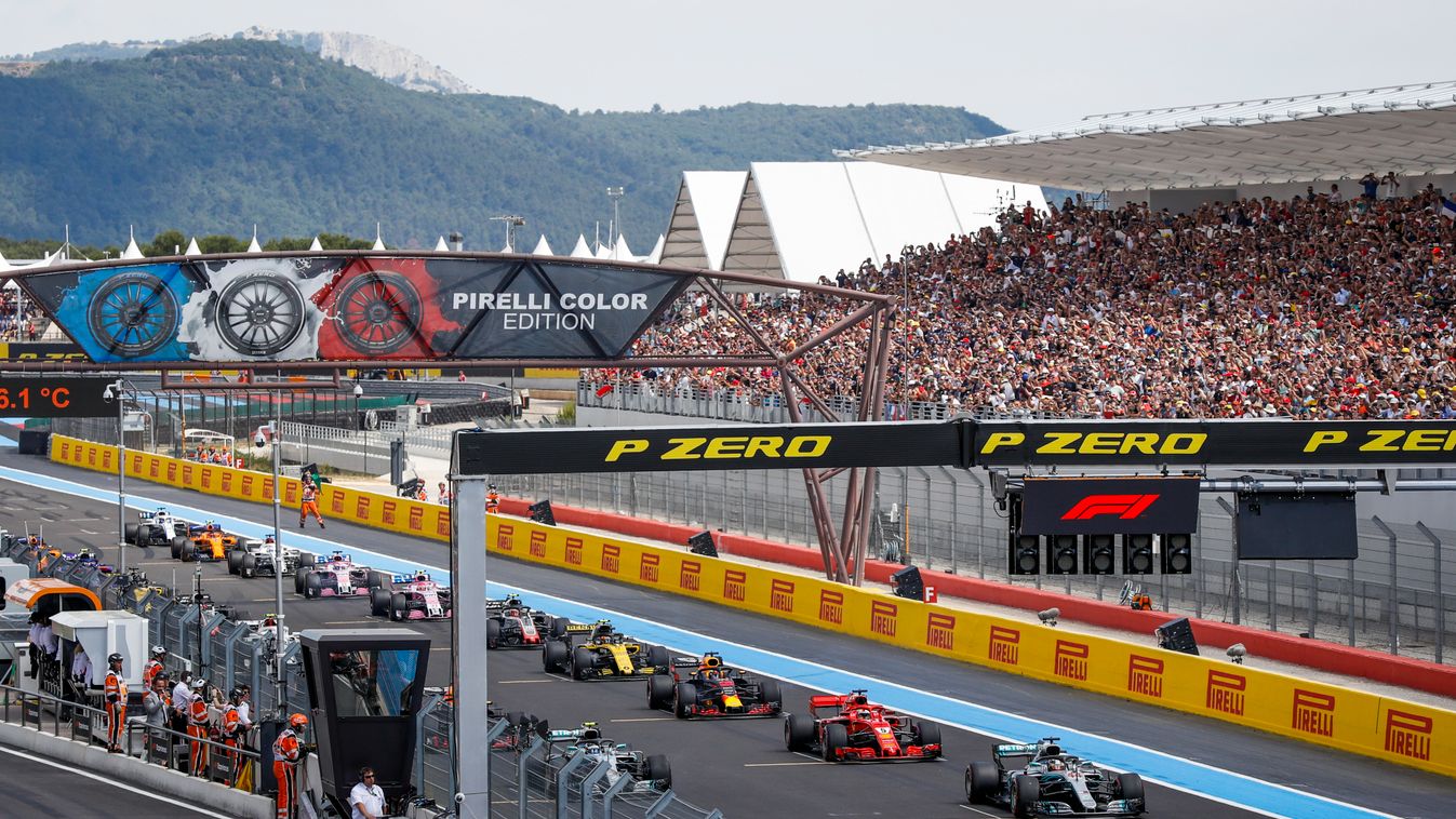 A Forma-1-es Francia Nagydíj, Lewis Hamilton, Valtteri Bottas, Mercedes-AMG Petronas, rajt 