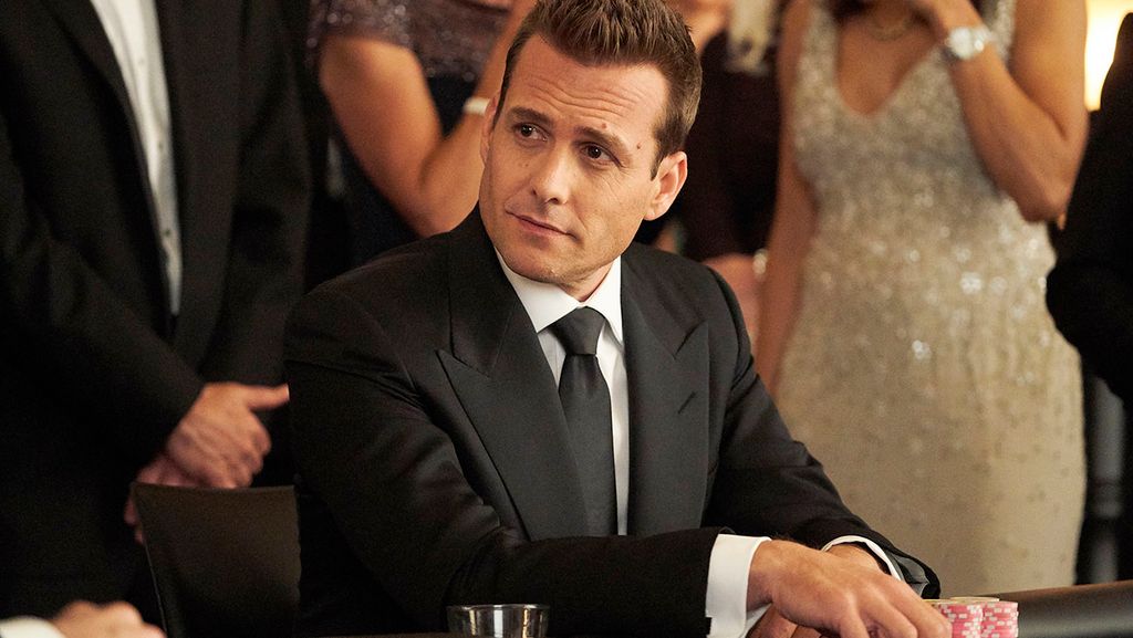 Suits - Season 8 NUP_184384 select SUITS -- "Whale Hunt" Episode 812 -- Pictured: Gabriel Macht as Harvey Specter -- (Photo by: Ian Watson/USA Network) 