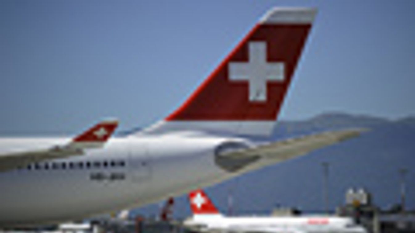 A Swiss svájci légitársaság repülőgépei Genfben