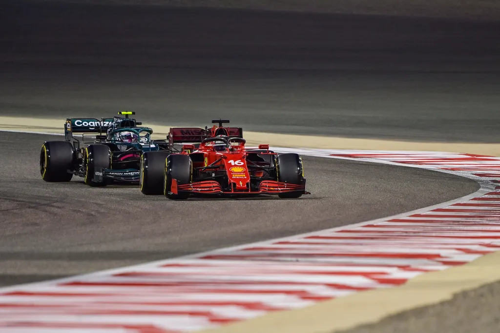 Forma-1, Charles Leclerc, Ferrari, Aston Martin, Sebastian Vettel, Bahreini Nagydíj 