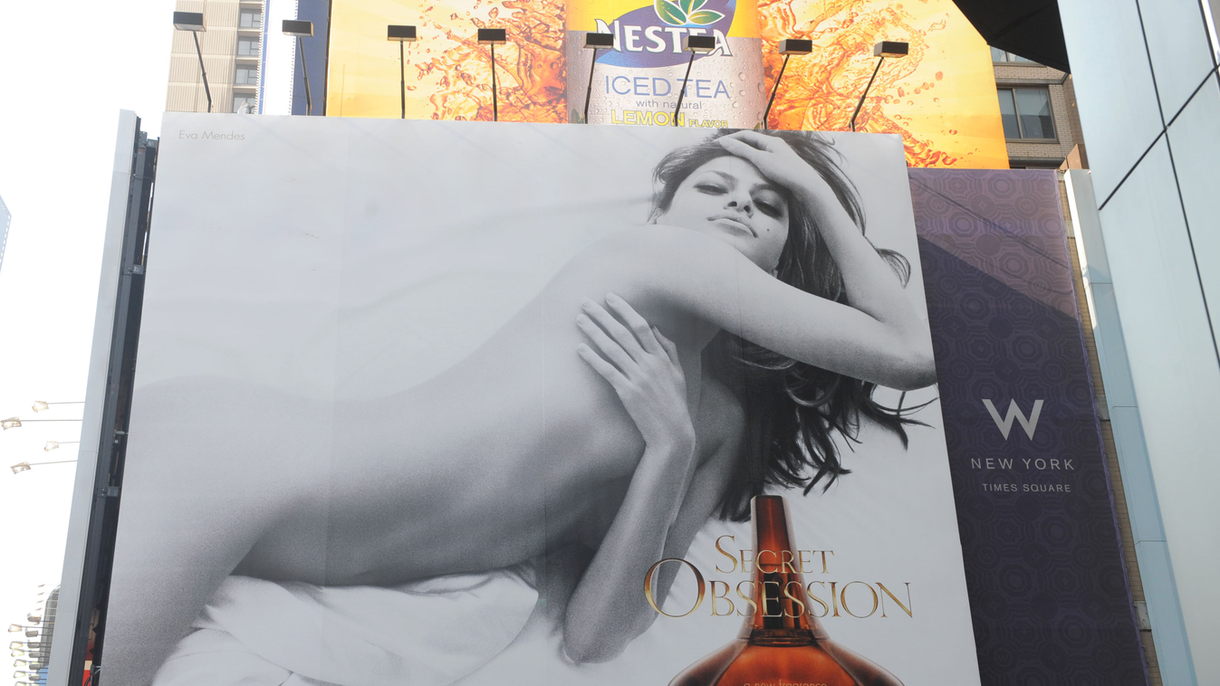 The Unveiling Of Eva Mendes' Billboard For Calvin Klein Secret Obsession One Person HORIZONTAL GettyImageRank3 