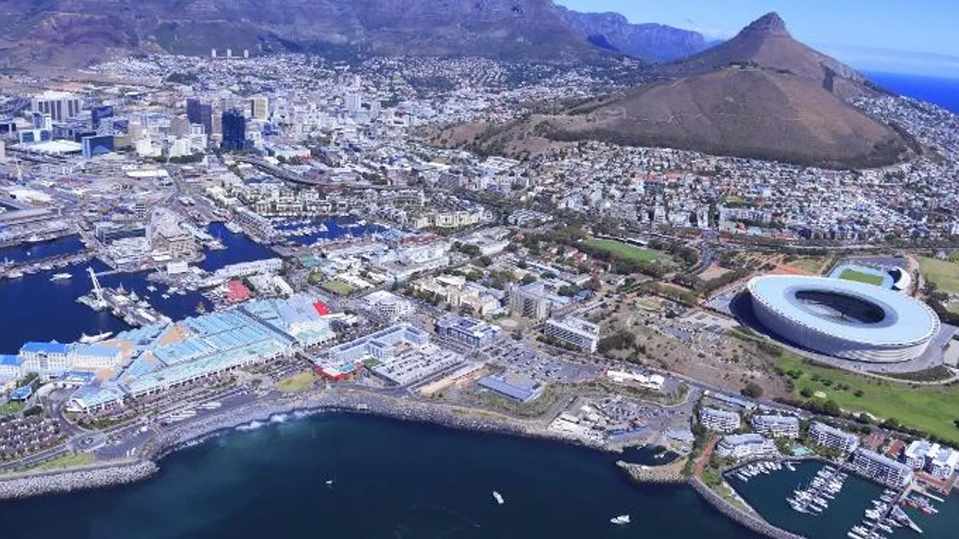Aerial view of Capetown sumptuousness luxury wealth SEA AFRICA AERIAL VIEW South Africa prosperity affluence 