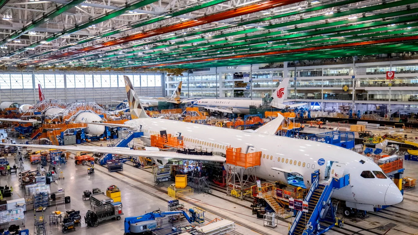 A Boeing gyára Dél-Karolinában, repülőgép, összeszerelő üzem, Egyesült Államok 