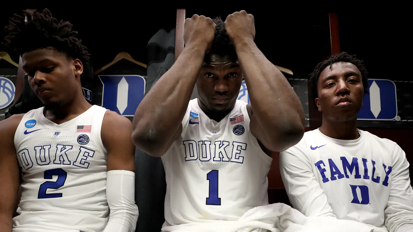 NCAA Basketball Tournament - East Regional - Washington DC GettyImageRank1 Room DEFEAT SPORT HORIZONTAL Basketball - Sport USA Washington DC Locker Photography Facial Expression Duke University Michigan State University Duke Blue Devils Men's College Bask