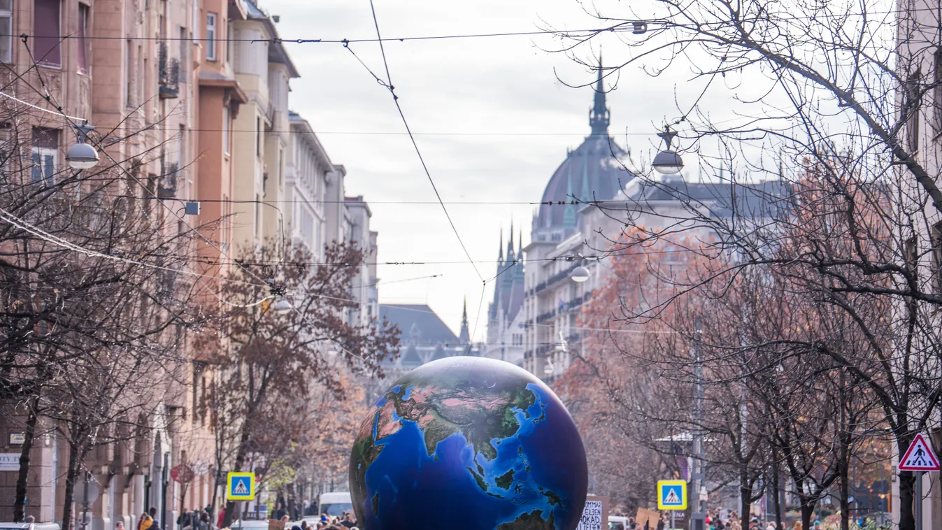 Globális klímasztrájk, Budapest, klíma, demonstráció, tüntetés, 2019, illusztráció 