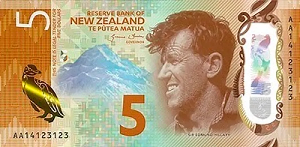 Bankjegyek, New Zealand's 5 Dollar Note 