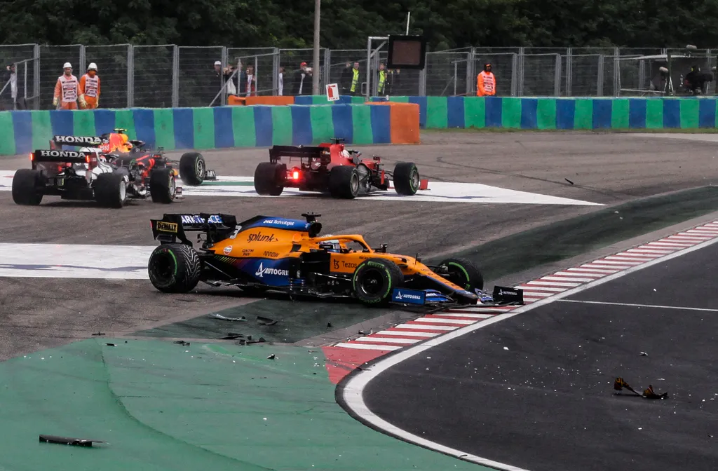 Forma-1, Magyar Nagydíj, Ricciardo, McLaren, megpördülés 