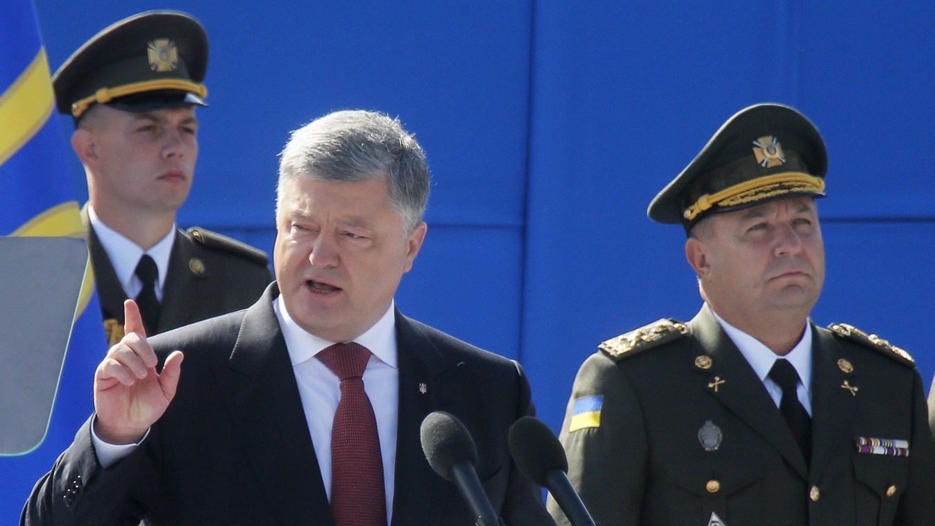 ukrajnai függetlenség napi katonai parádé, Porosenko elnök 