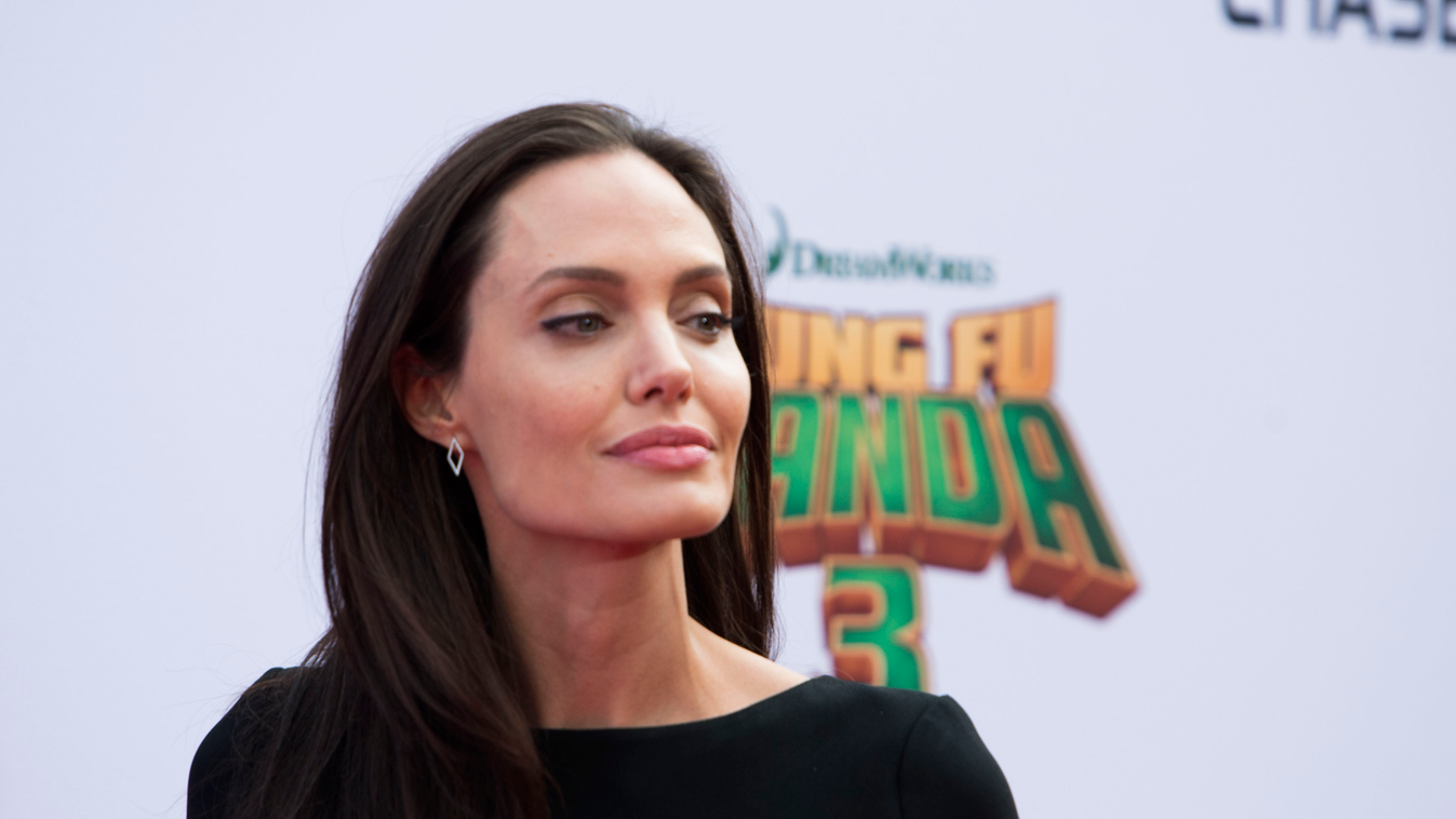 Angelina Jolie a Kung Fu Panda 3 kaliforniai premierjén 2015. január 16-án 