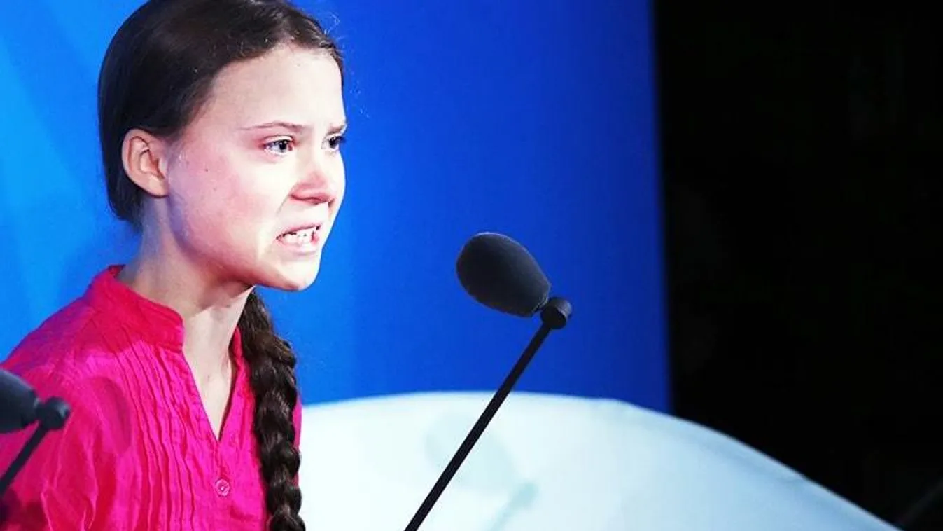 World Leaders Gather For United Nations Climate Summit GettyImageRank2 ENVIRONMENT environmental issues POLITICS DIPLOMACY CLIMATE POLLUTION HEAT action Greta Thunberg NEW YORK, NEW YORK - SEPTEMBER 23: Greta Thunberg speaks at the United Nations (U.N.) w