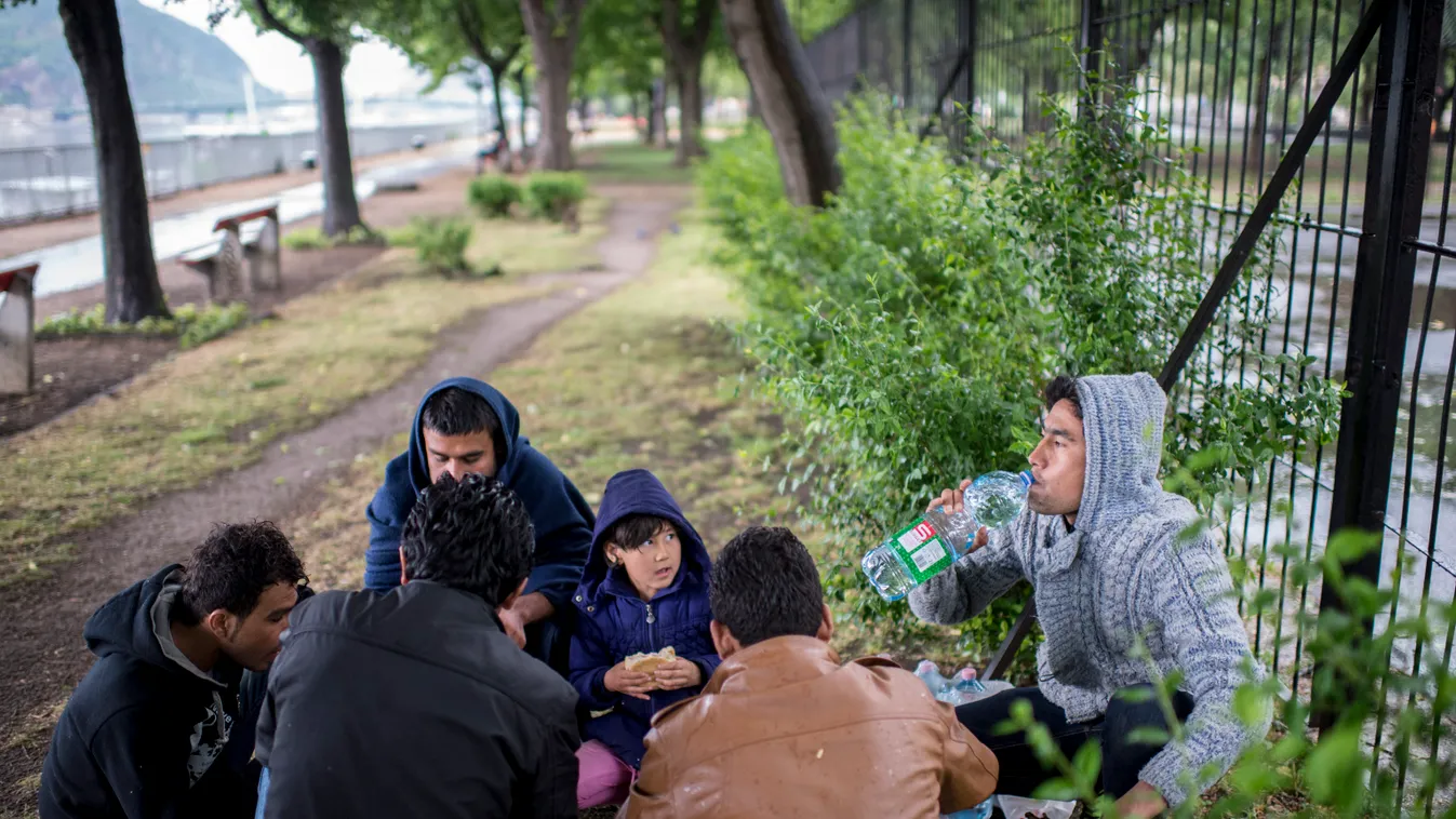 afgán menekültek a nehru parkban 
