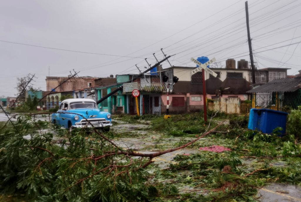 hurrikán, Ian, vihar, Kuba, időjárás, pusztítás 