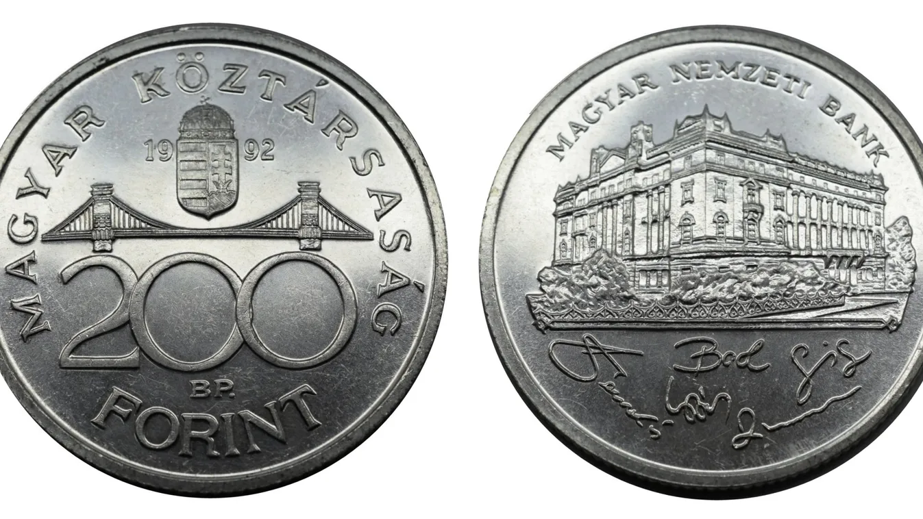 1992-es 200 forintos, 200 forint, kétszáz forint, érme, 1992 