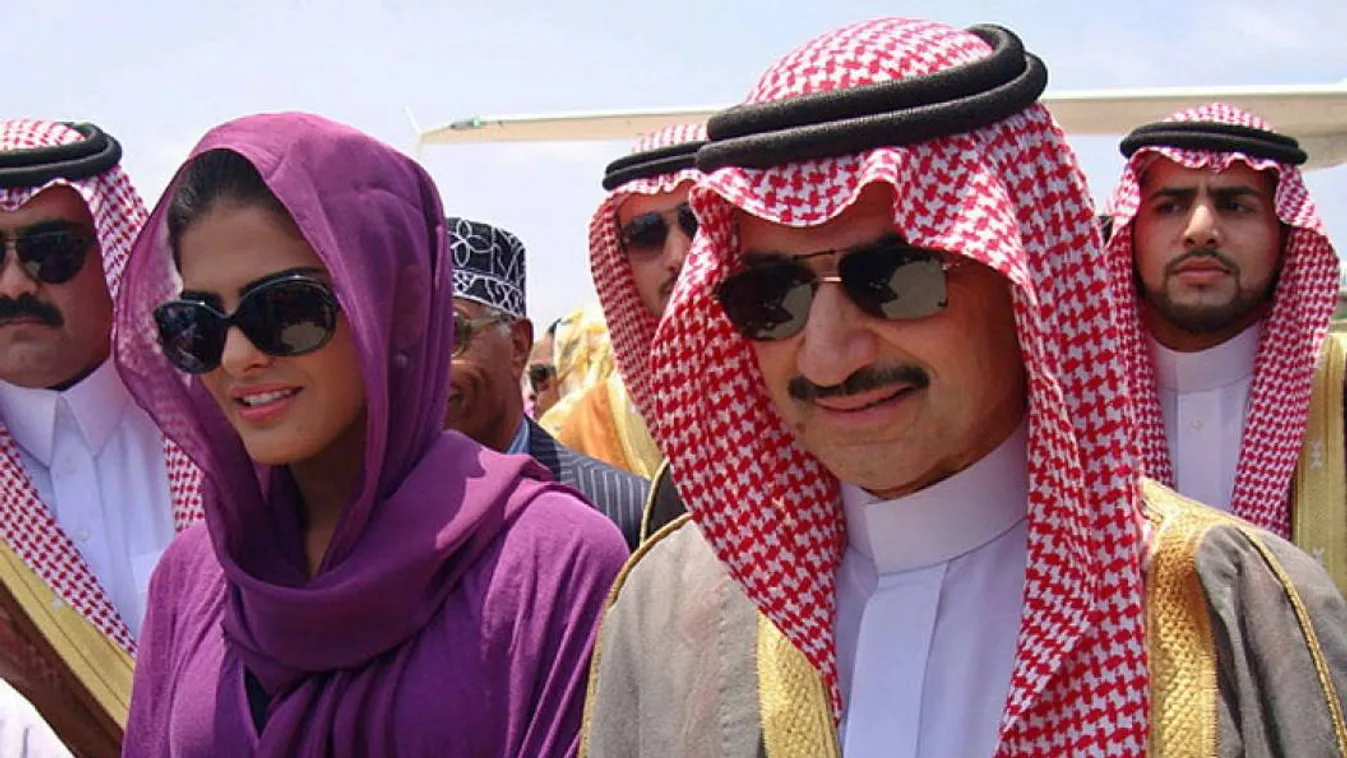 Alwaleed bin Talal szaúdi herceg és felesége 