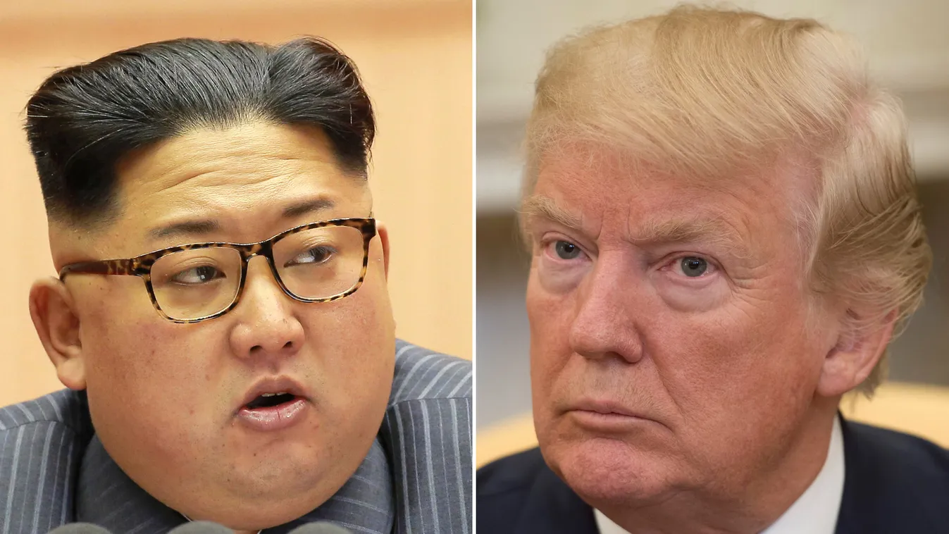 Kim Dzsongun és Donald Trump 
