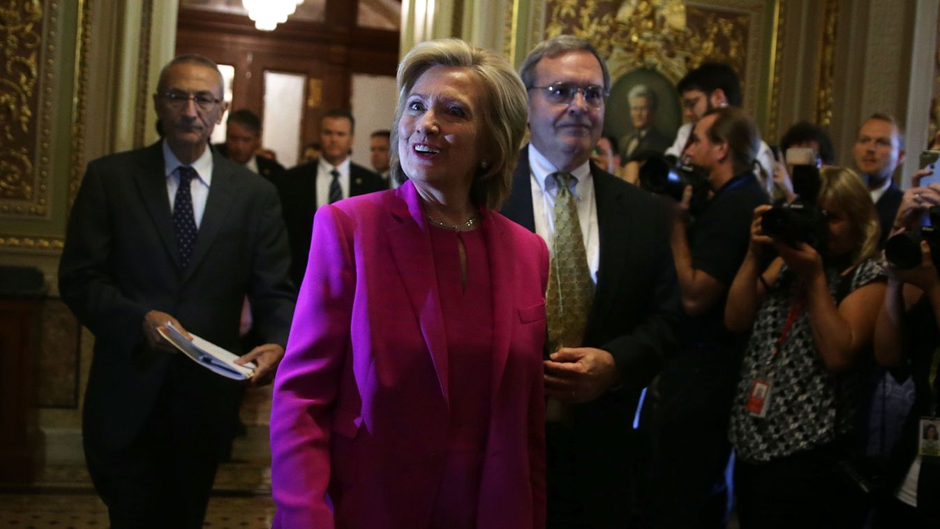 Presidential Candidate Hillary Clinton Attends Meetings With Legislators  On Capitol Hill GettyImageRank2 HORIZONTAL Waist Up USA Washington DC POLITICS Hillary Clinton Capitol Hill ELECTION PRESIDENTIAL ELECTION SECRETARY OF STATE ARRIVAL Blocked Terms H