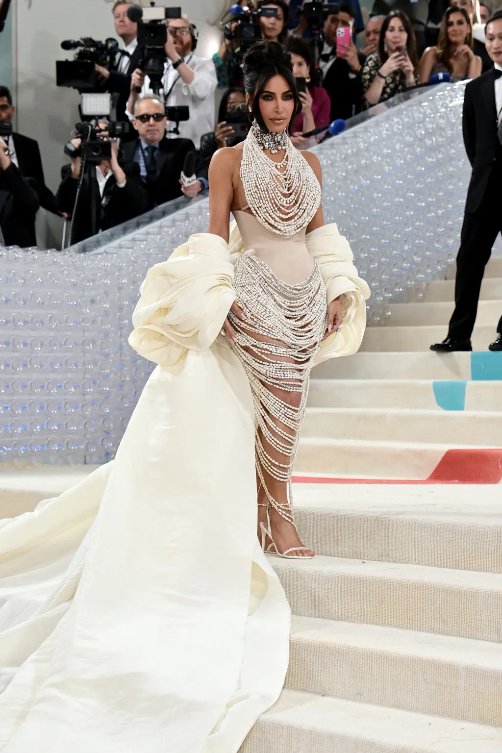 Kim Kardashian  The 2023 Met Gala Celebrating "Karl Lagerfeld: A Line Of Beauty" - Arrivals GettyImageRank2 arts culture and entertainment celebrities Vertical FASHION 