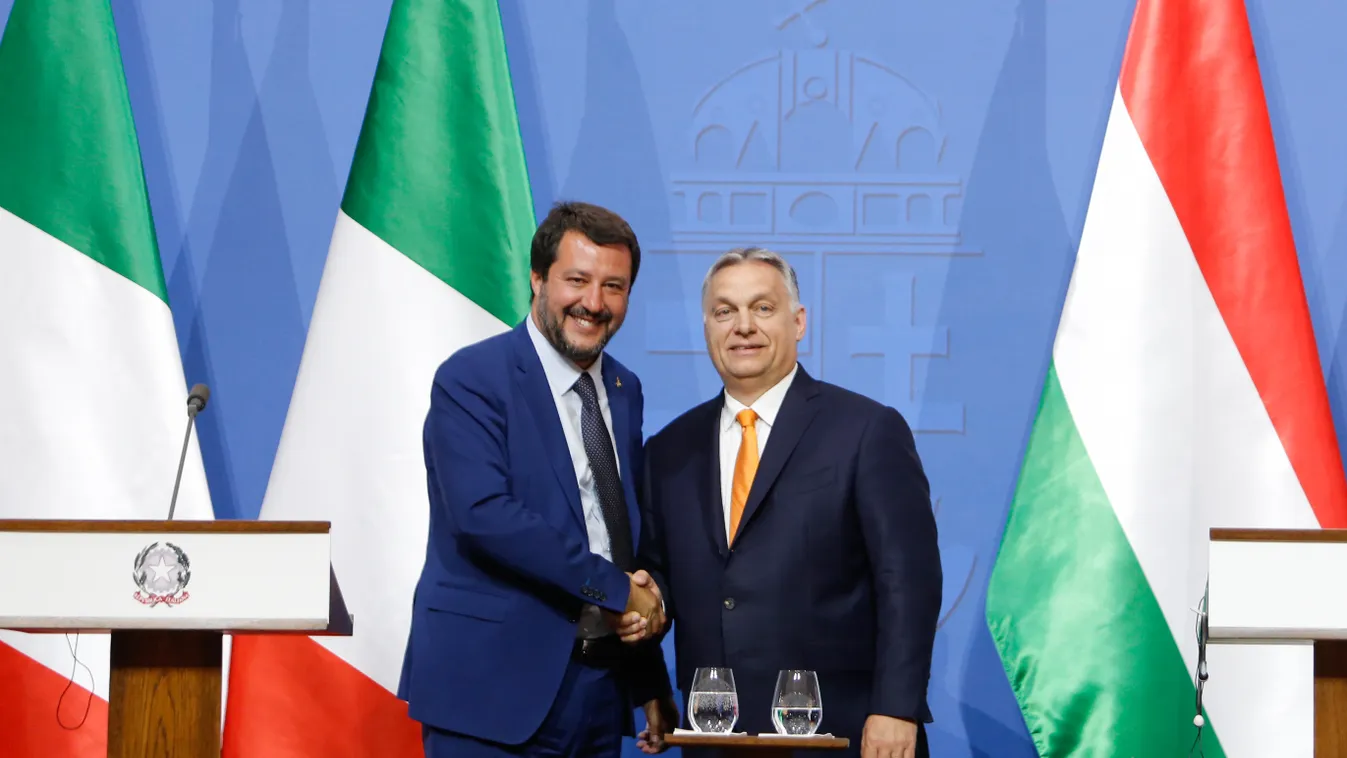 Matteo Salvini, Olasz miniszterelnök-helyettes, Orbán Viktor, 2019.05.02. 