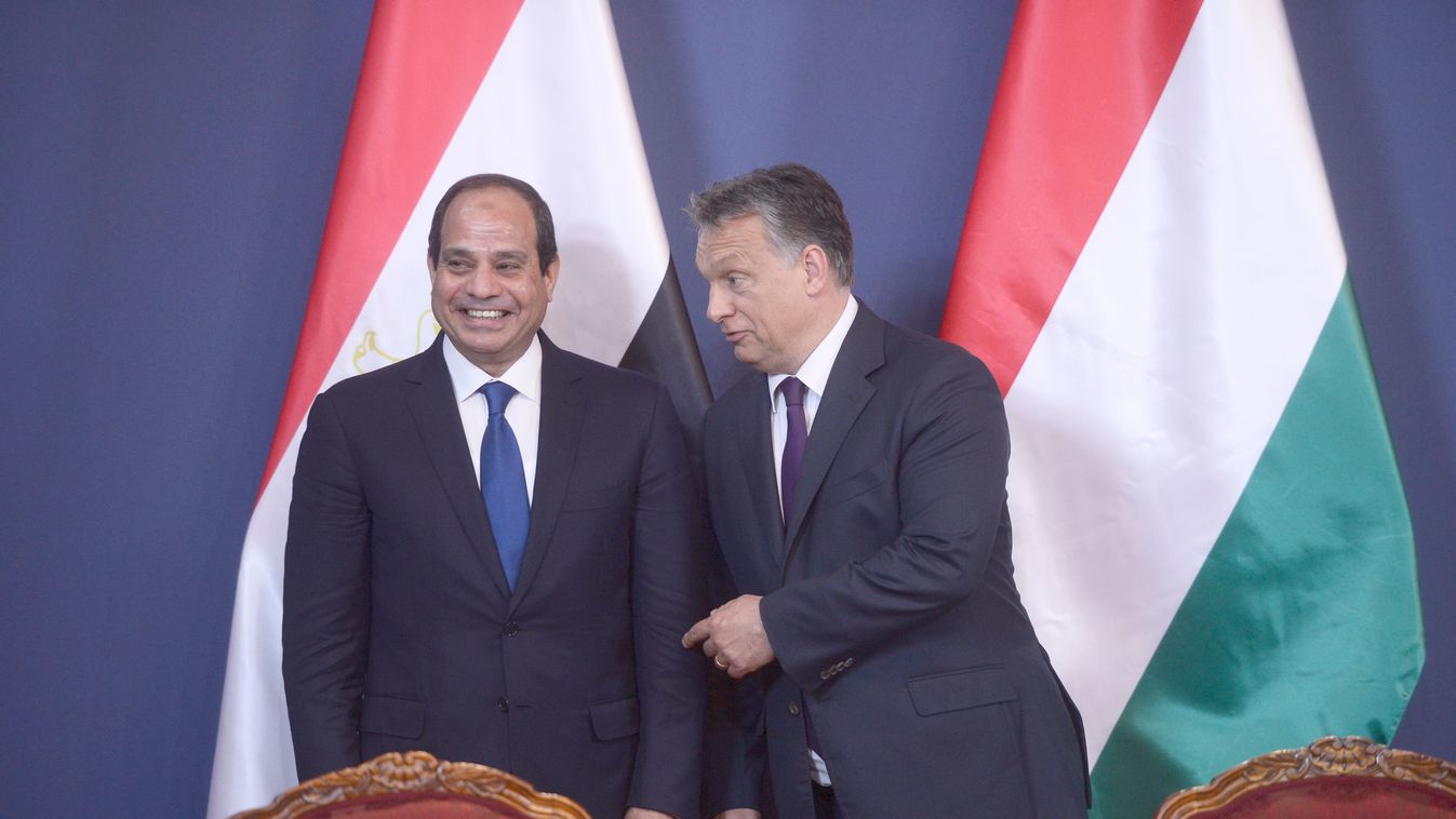Abdel-Fattáh el-Szíszi és Orbán Viktor 