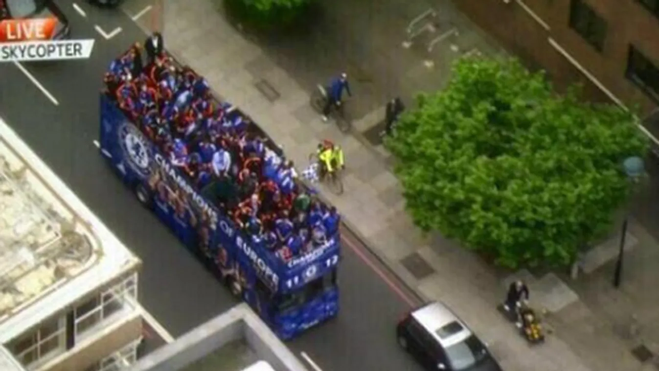 Chelsea parade after Premier League win 