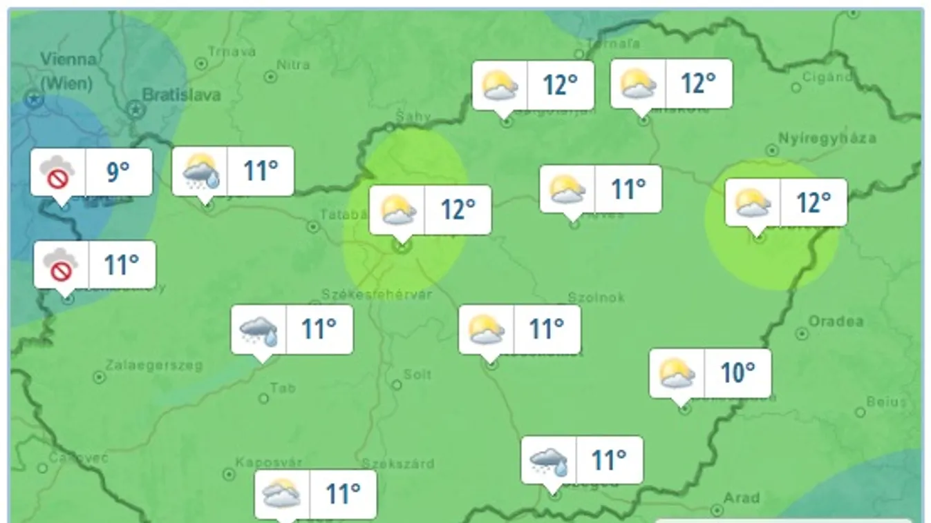 Az időjárás alakulása május 4-én. 