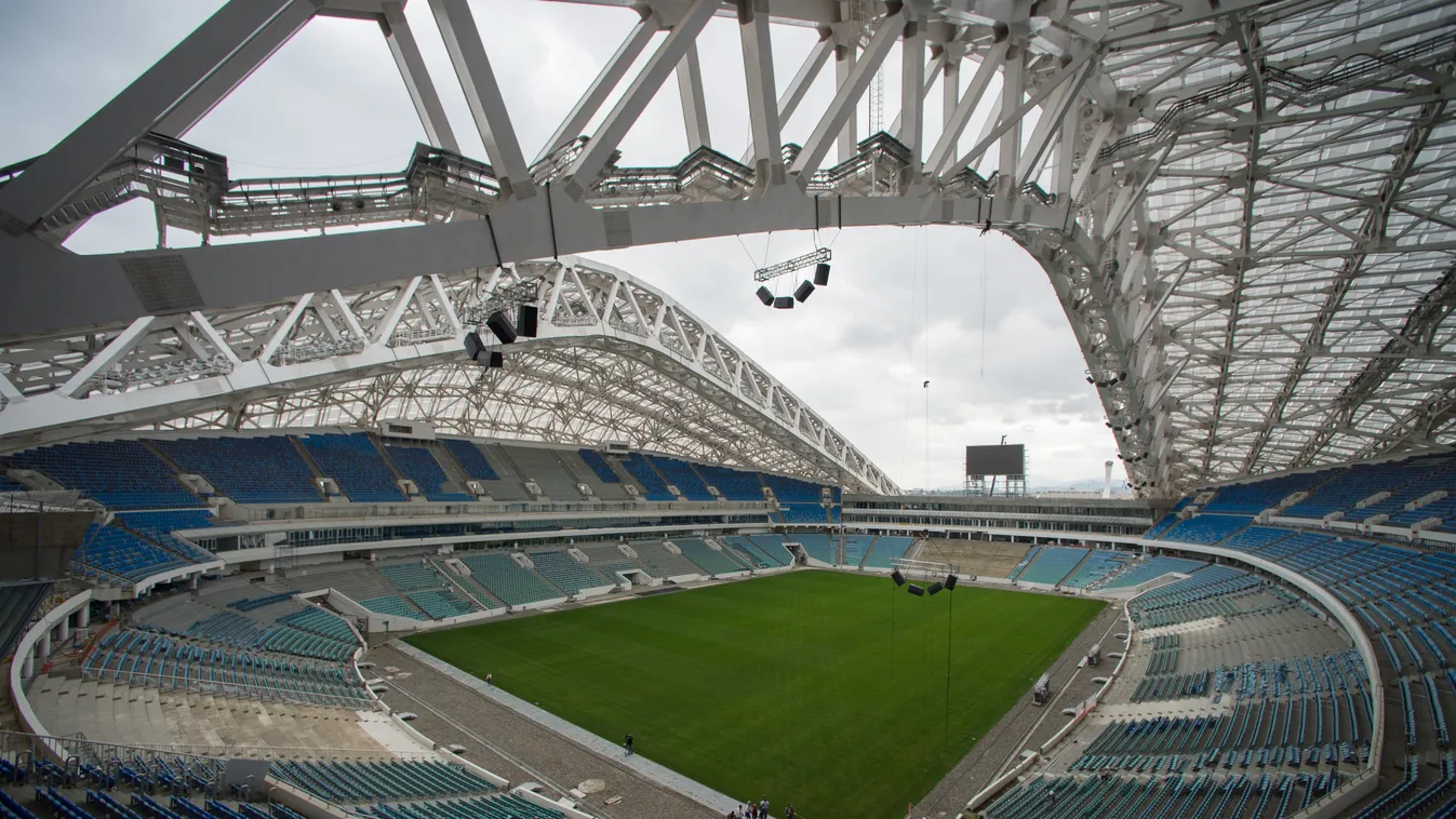 Fisht Stadium reconstruction in Sochi stadium landscape tribunes HORIZONTAL football field wc. wc-2018 