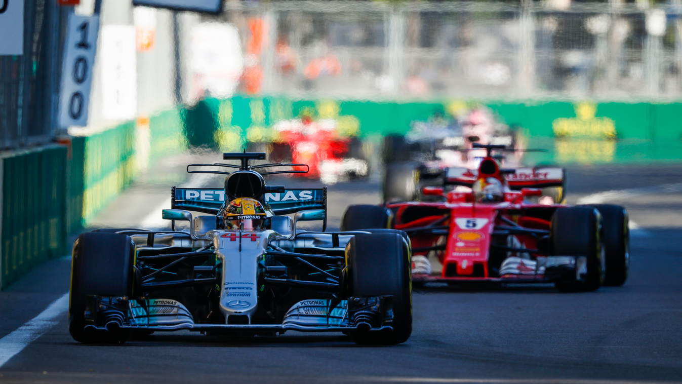 Forma-1, Lewis Hamilton, Mercedes-AMG Petronas, Sebastian Vettel, Scuderia Ferrari, Azeri Nagydíj 