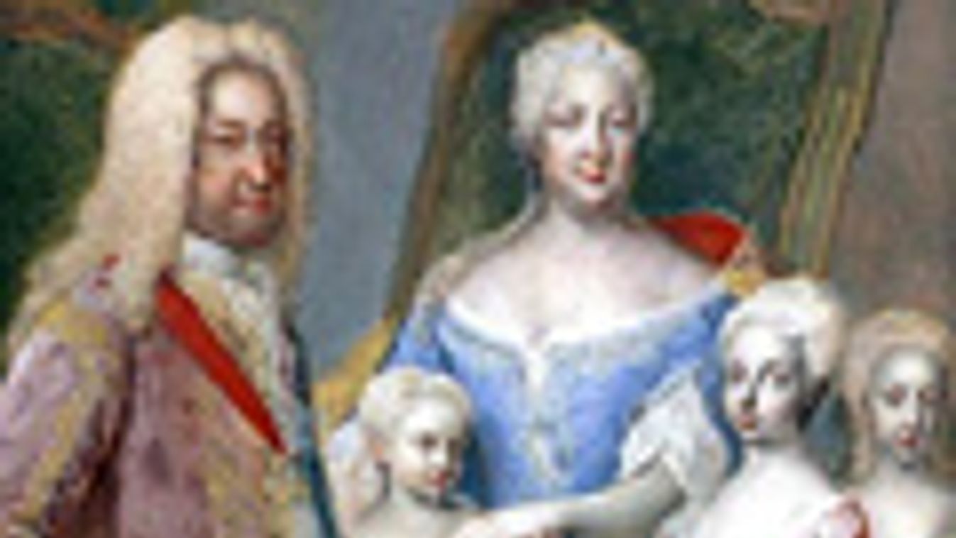 Habsburg-ház, VI. Károly, felesége Erzsébet Krisztina, és gyerekeik Martin van Meytens festményén