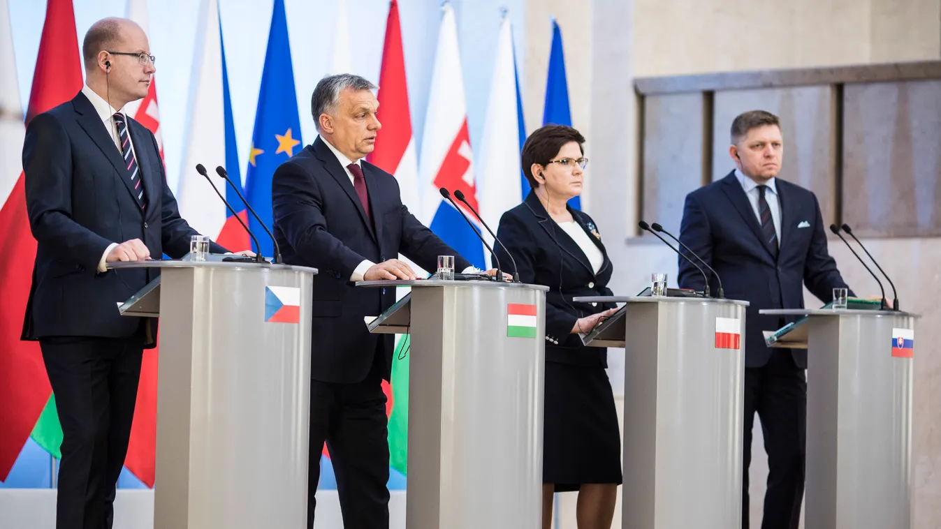 Orbán Viktor; SOBOTKA, Bohuslav; FICO, Robert; SZYDLO, Beata 
