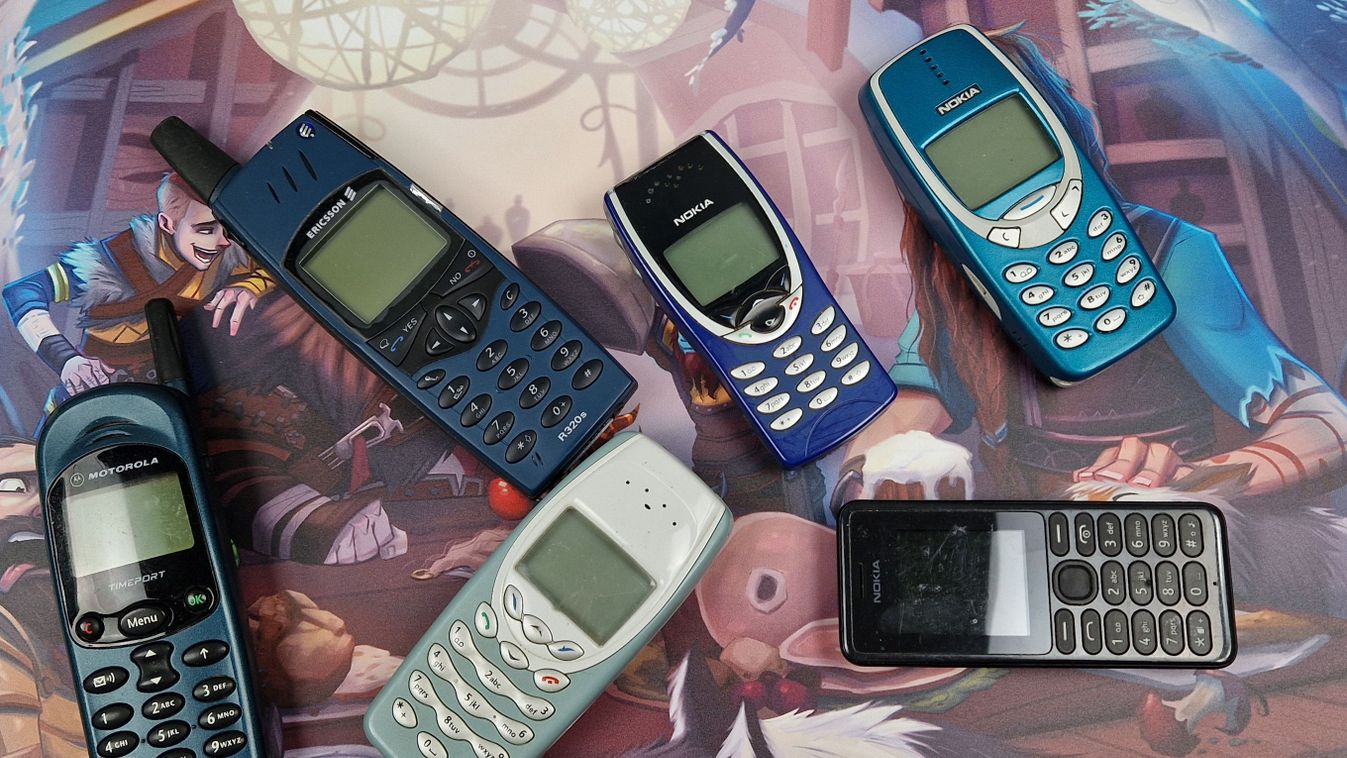 Retro, mobil, régi, mobiltelefon 
