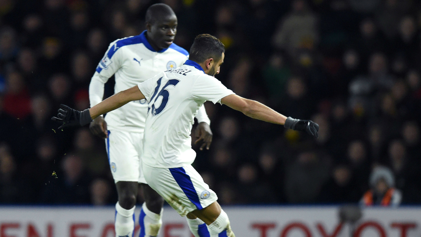N'Golo Kanté és Riyad Mahrez Leicester City 