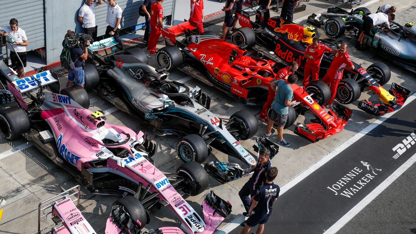 Előkészületek a Forma-1-es Olasz Nagydíjra, Force India, Mercedes, Ferrari, Red Bull 