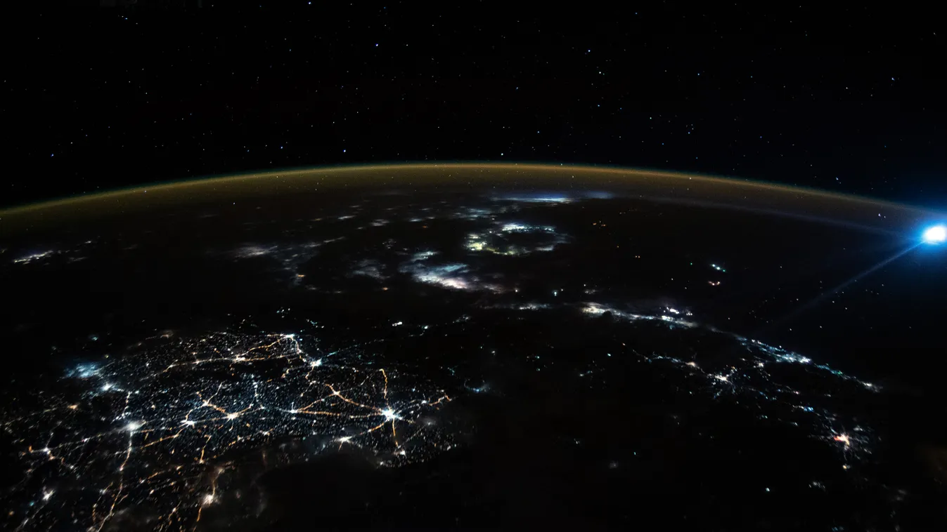 Föld, éjszaka, NASA, ISS 