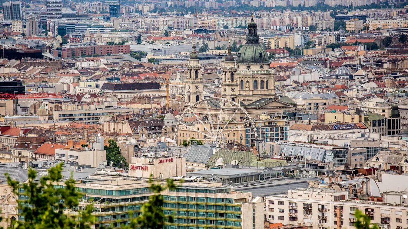 Budapest, város, látkép, belváros, bazilika 