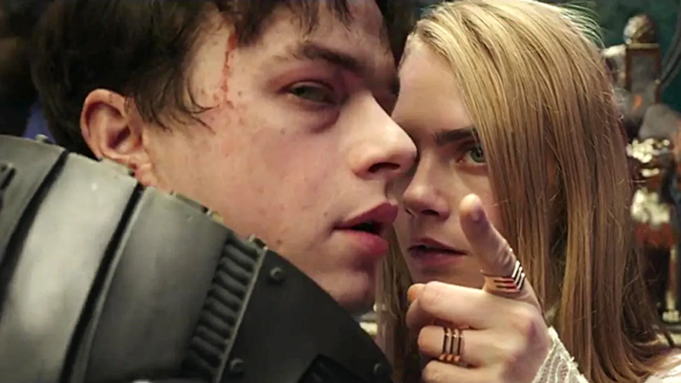 Dane DeHaan és Cara Delevingne a Valerian és az ezer bolygó városa című filmben 