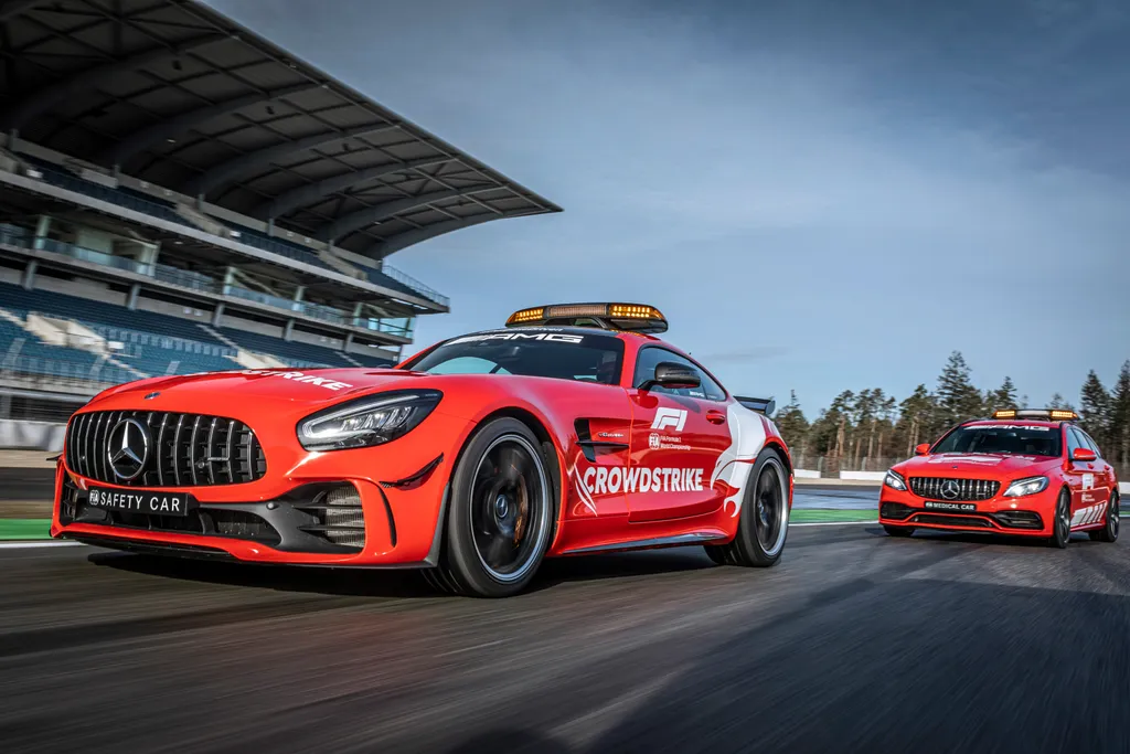 Forma-1, Safety Car, Medical Car, biztonsági autó, orvosi autó, Mercedes AMG GT R, Mercedes-AMG C 63 S 