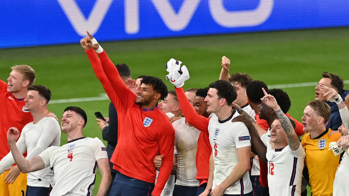 Anglia - Dánia, Foci EB, labdarúgó Európa-bajnokság, Euro 2020, labdarúgás, elődöntő, Wembley Stadion, London, 2021.07.07. 