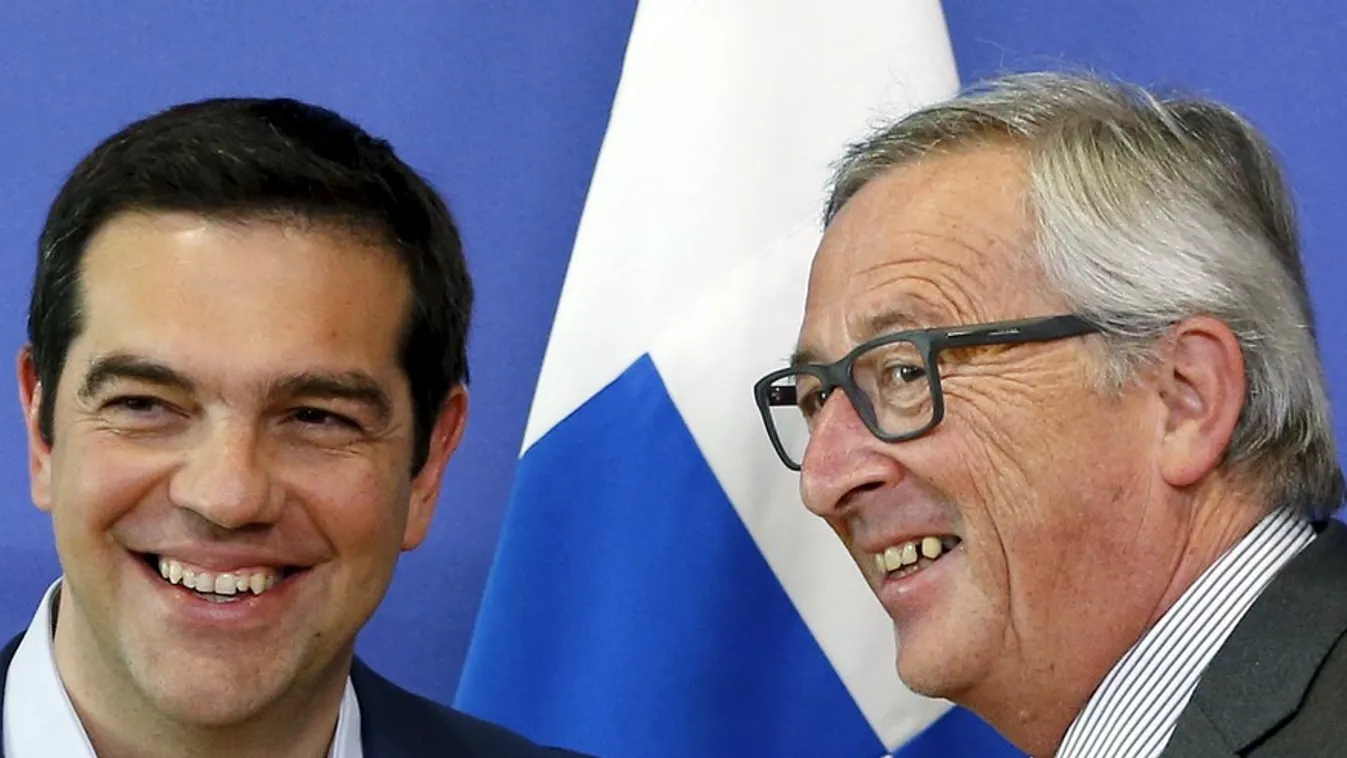 Alekszisz Ciprasz görög miniszterelnök és Jean-Claude Juncker, az Európai Bizottság elnöke 