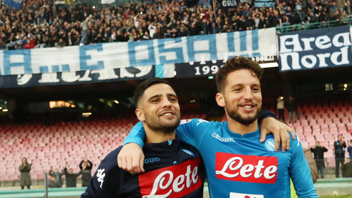 SSC Napoli v Bologna FC - Serie A FBL ita serie A league napoli bologna soccer PLAYER action EVENT SPORT january 2018 serie A DRIES MERTENS celebrate COMMEMORATION VICTORY LORENZO INSIGNE 