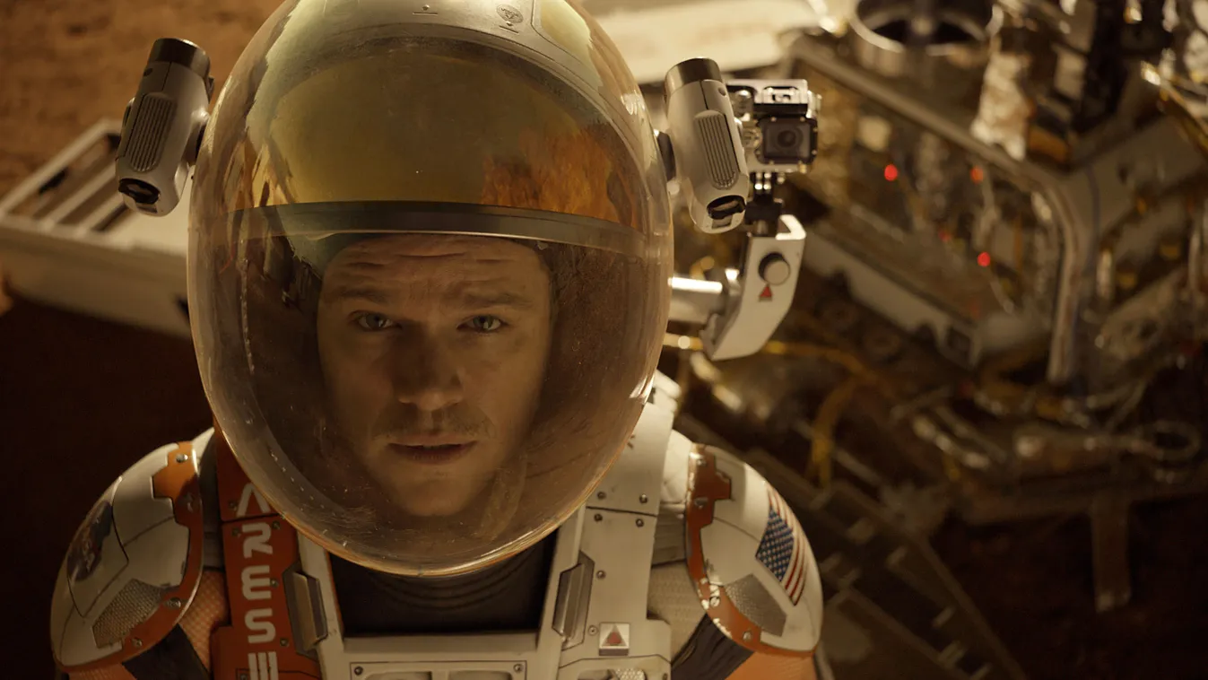 Astronaut Mark Watney (Matt Damon) finds himself stranded and alone on Mars, in THE MARTIAN. 