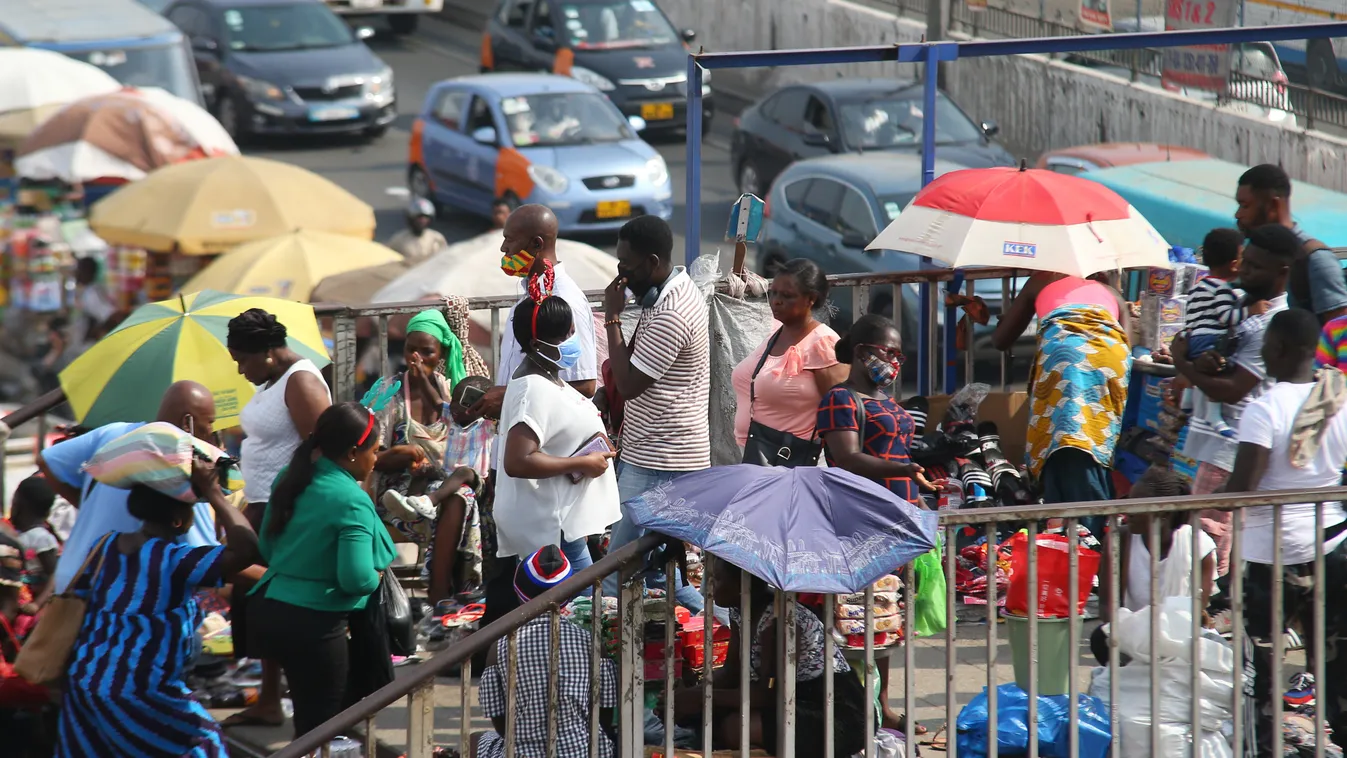 A ghánai Accra piaca 2020 december 21-én 
