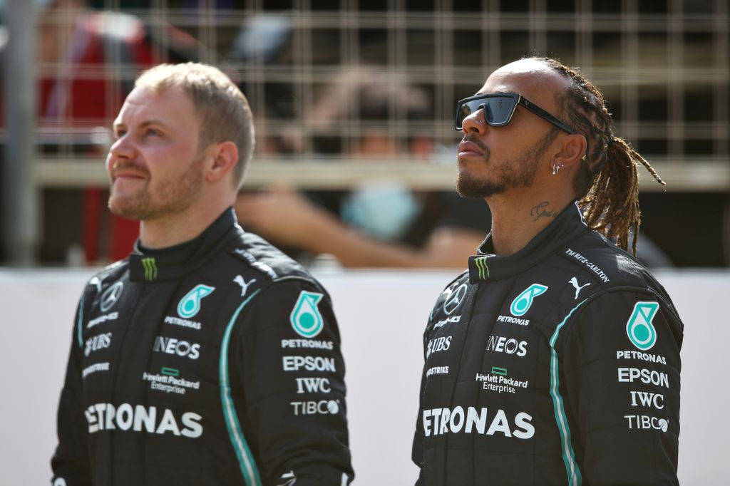 Forma-1, Valtteri Bottas, Lewis Hamilton, Mercedes, Bahrein teszt 1. nap 