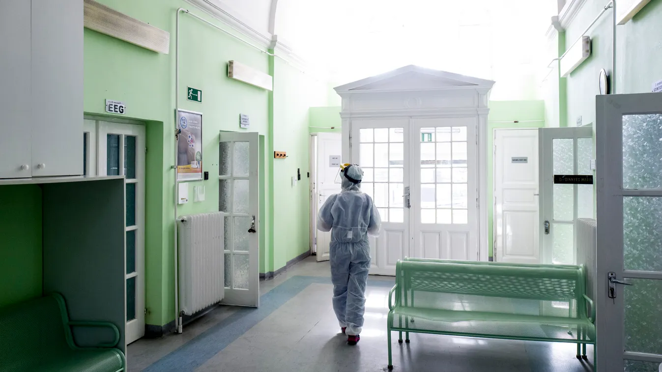 Szent László kórház Budapest korona vírus koronavírus folyosó váróterem 