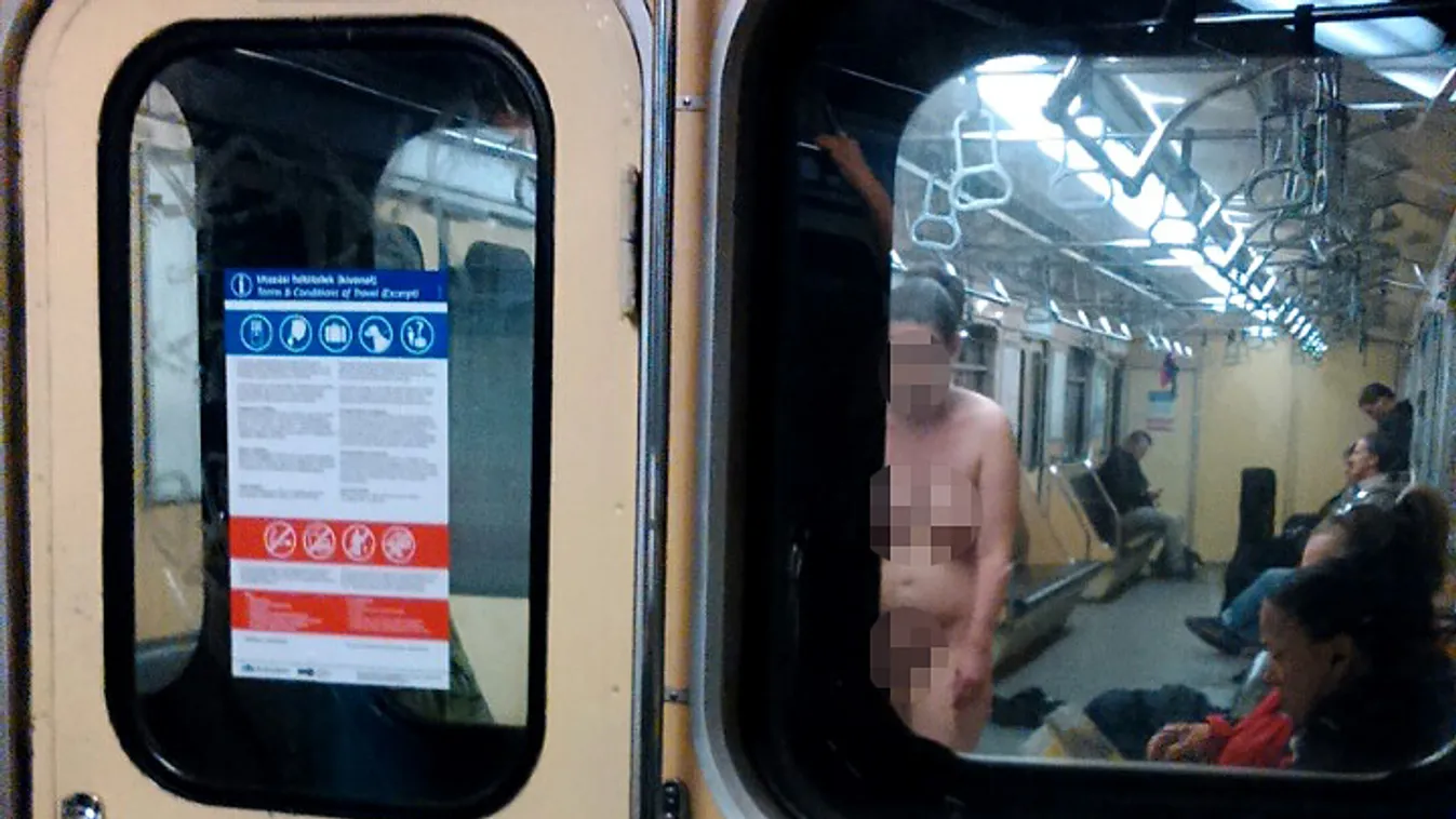 meztelen nő, Budapest metró 